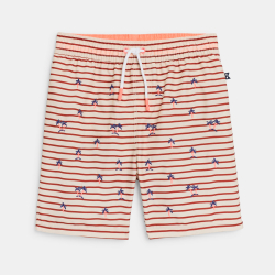 شورت سباحة مقلم عليه نقش...